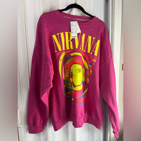 Urban Outfitters Tops - NWT urban outfitters nirvana crew neck sweatshirt s/m